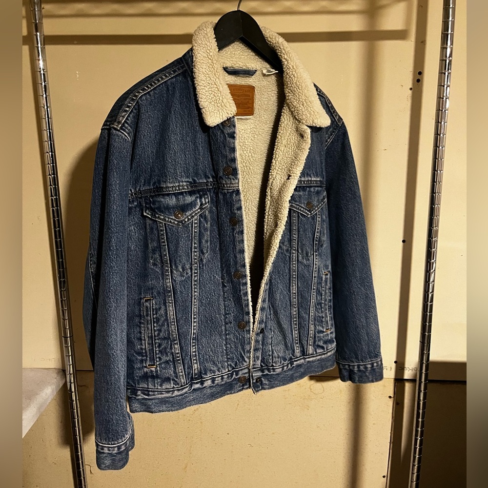 Levi's Blue Denim Jacket with Cream Lining